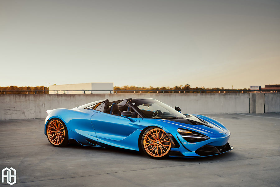 McLaren 720S on AG Luxury AGL67 forged wheels in brushed / copper finish