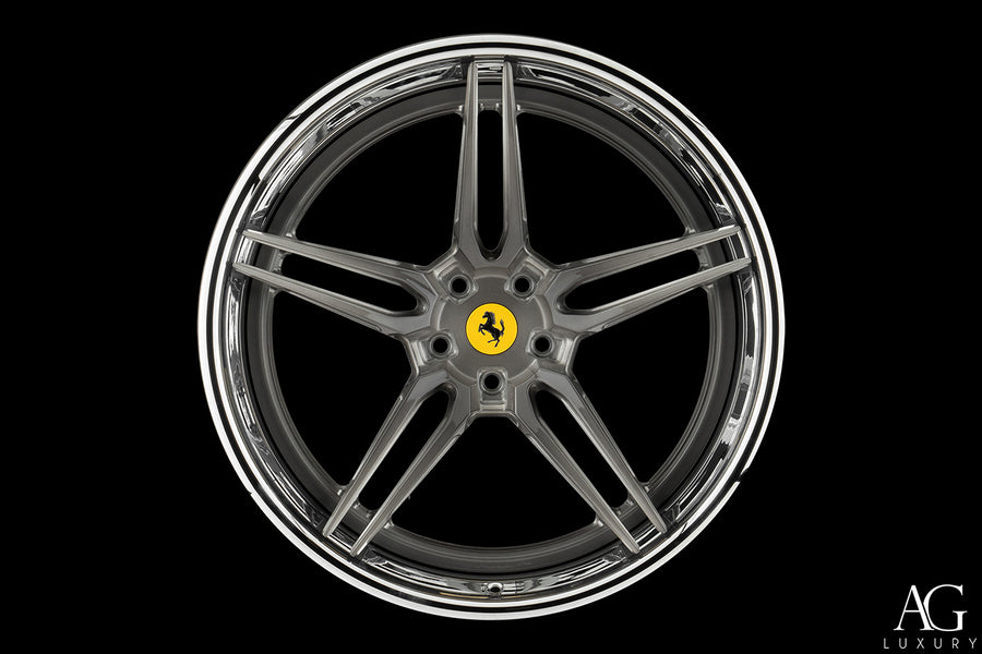 AG Luxury AGL69 brushed chrome grigio 3-piece forged wheel