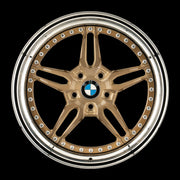 AG Luxury AGL69 brushed chrome gold forged wheel