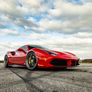 Ferrari 488 on AG Luxury AGL69 forged wheels in brushed / grigio finish