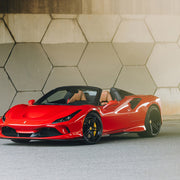 Ferrari F8 Spyder on AG Luxury AGL69 forged wheels in matte black finish