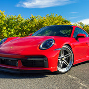 Porsche 911 992 Turbo S on AG Luxury AGL69 forged wheels in brushed / grigio finish