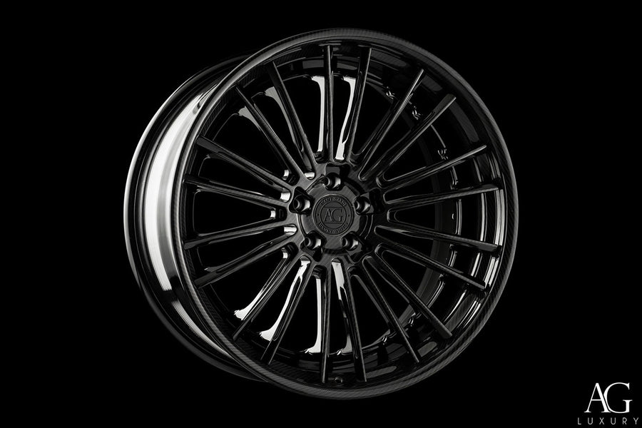 AG Luxury AGL71 gloss black carbon fiber forged wheel - view 2