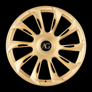 AG Luxury AGL72 brushed champagne monoblock forged wheel