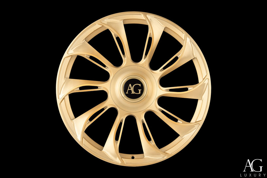 AG Luxury AGL72 brushed champagne monoblock forged wheel
