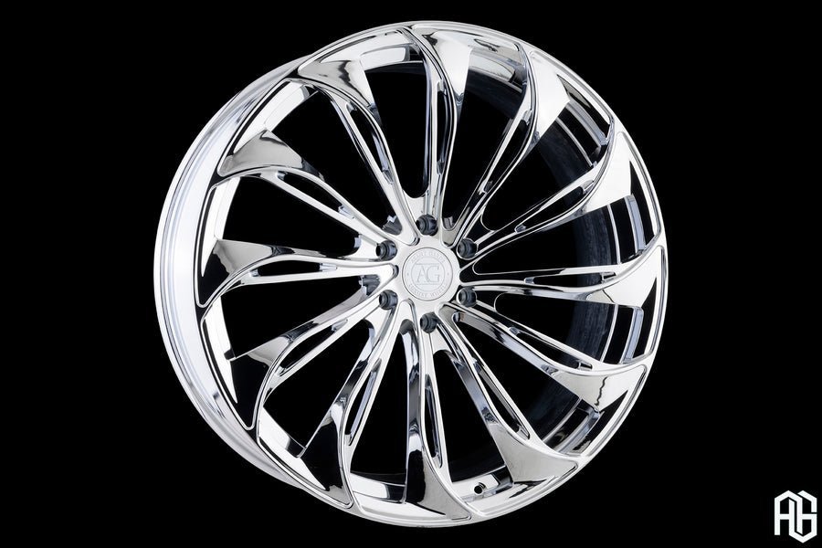 AG Luxury AGL72 chrome monoblock forged wheel - view 2