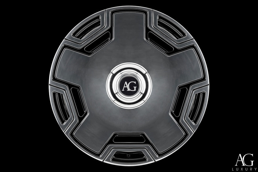 AG Luxury AGL73 polished gloss black monoblock forged wheel