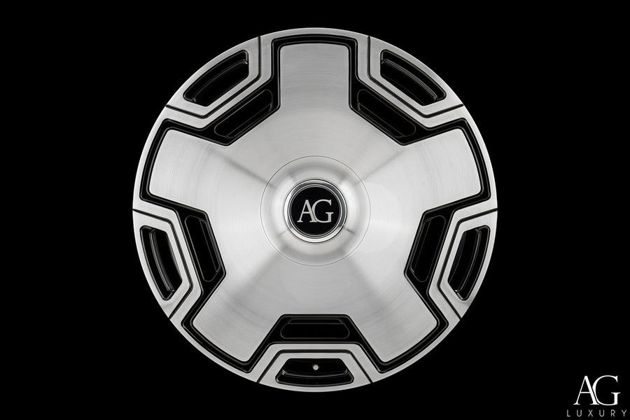 AG Luxury AGL73 brushed gloss black monoblock forged wheel
