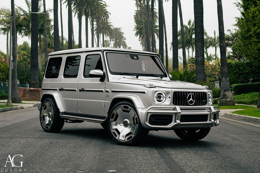 Mercedes-Benz G63 AMG on AG Luxury AGL73 forged wheels in polished / gloss black finish