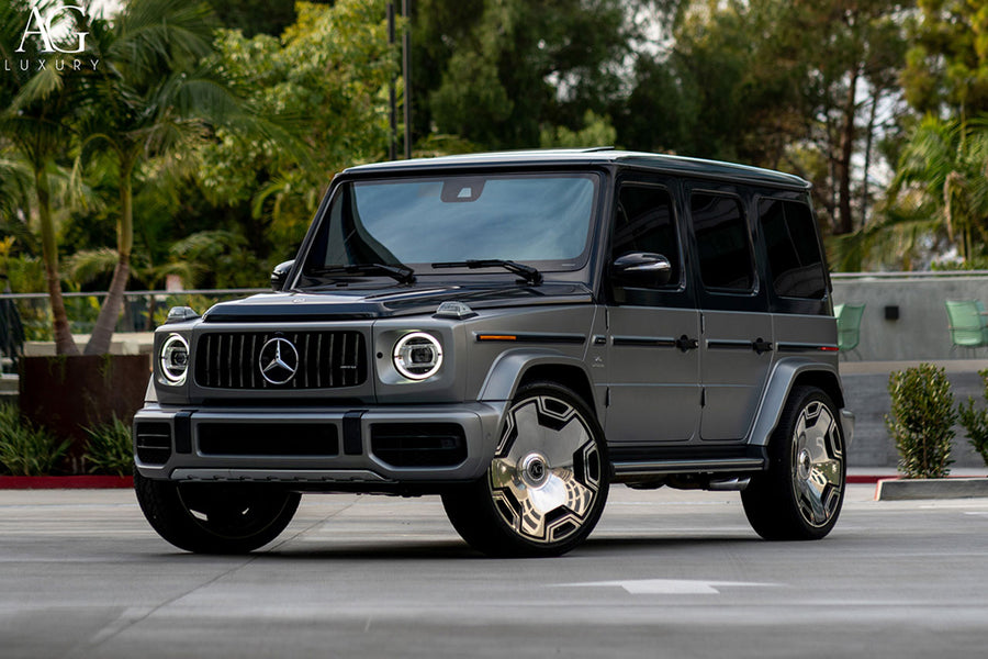 Mercedes-Benz G63 AMG on AG Luxury AGL73 forged wheels in polished / gloss black finish