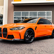 BMW G80 M3 on AG Luxury AGL74 forged wheels in gloss black finish