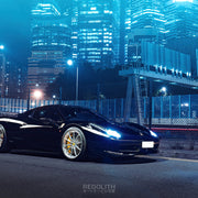 Ferrari 458 Italia on AG Luxury AGL74 forged wheels in polished finish