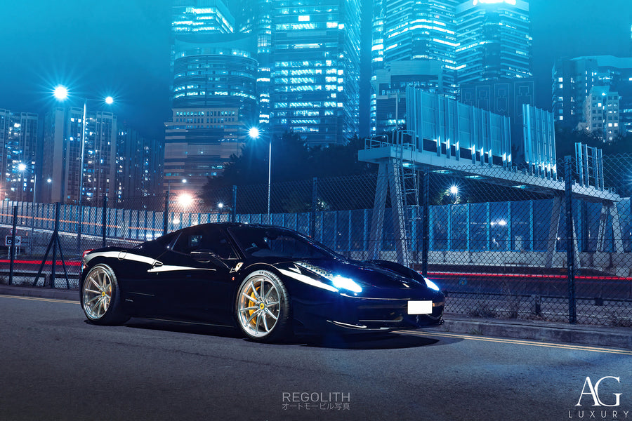 Ferrari 458 Italia on AG Luxury AGL74 forged wheels in polished finish