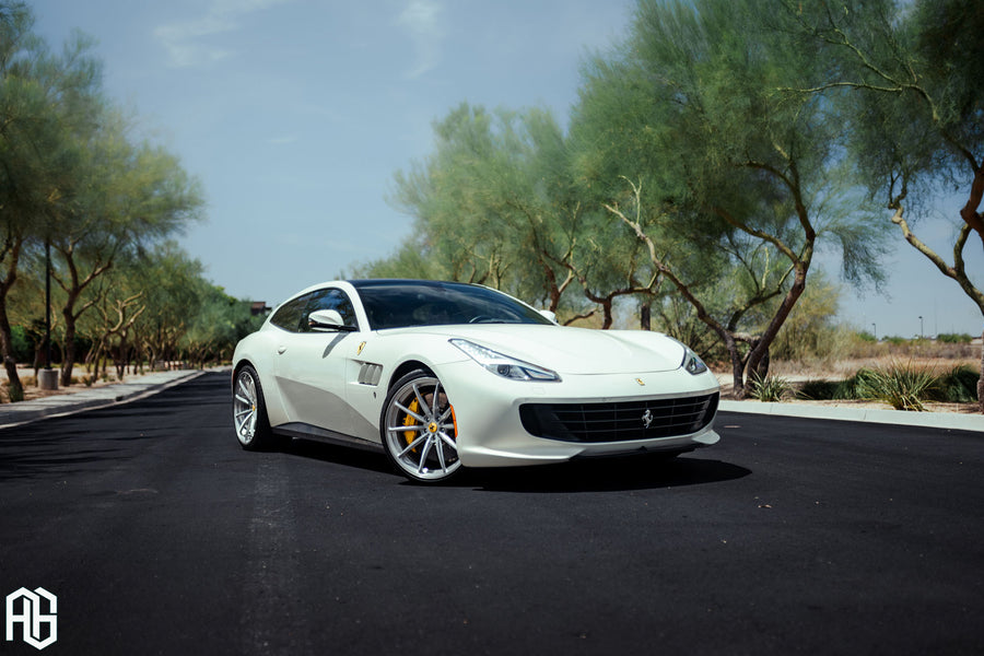Ferrari GTC Lusso on AG Luxury AGL74 forged wheels in brushed finish