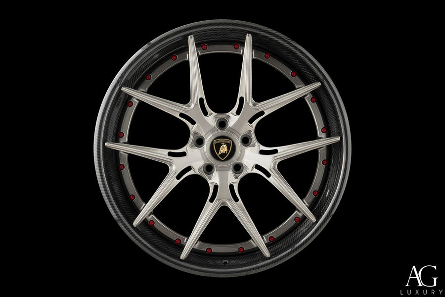 AG Luxury AGL75 brushed grigio carbon fiber forged wheel