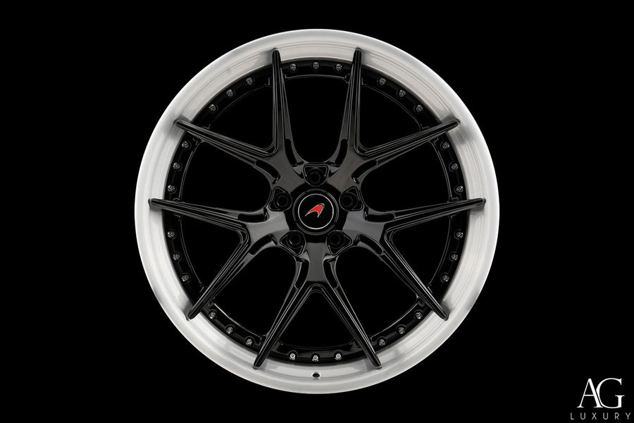 AG Luxury AGL75 brushed gloss black 3-piece forged wheel