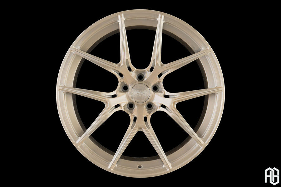 AG Luxury AGL75 brushed champagne monoblock forged wheel