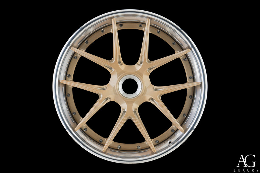 AG Luxury AGL75 brushed champagne 3-piece forged wheel