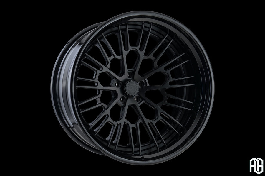 AG Luxury AGL76 gloss black matte black 3-piece forged wheel - view 2