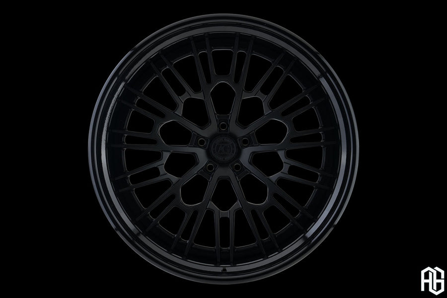 AG Luxury AGL76 gloss black matte black 3-piece forged wheel