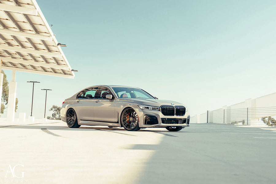 BMW 750Li on AG Luxury AGL76 forged wheels in gloss black finish