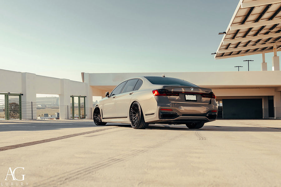 BMW 750Li on AG Luxury AGL76 forged wheels in gloss black finish - view 2