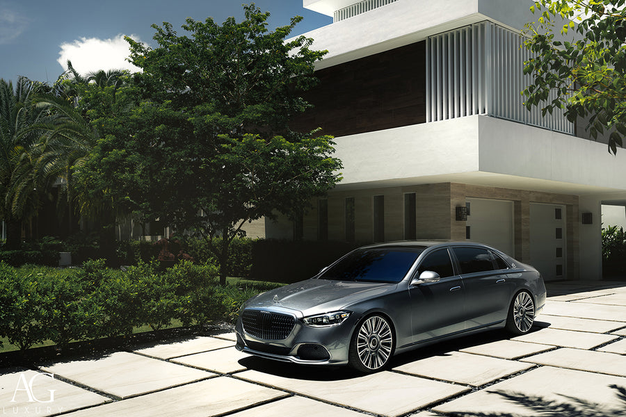 Mercedes-Benz S580 on AG Luxury AGL77 forged wheels in polished finish