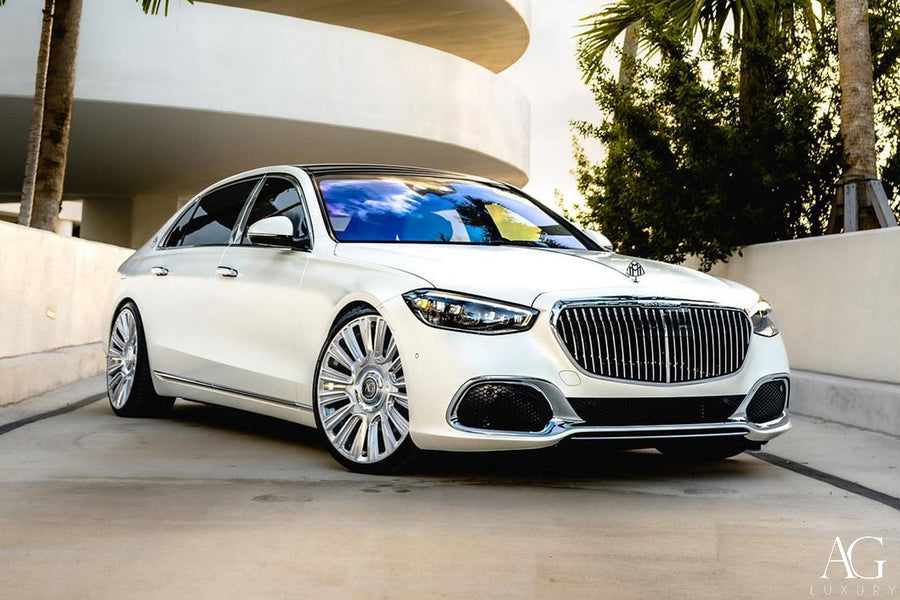 Mercedes-Benz S580 Maybach on AG Luxury AGL77 forged wheels in brushed finish