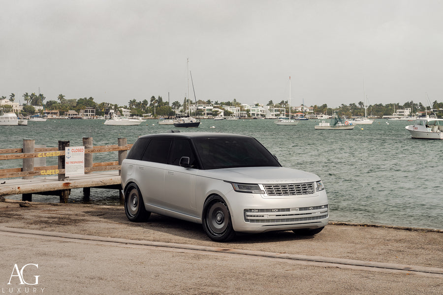 Land Rover Range Rover on AG Luxury AGL78 forged wheels in matte black finish