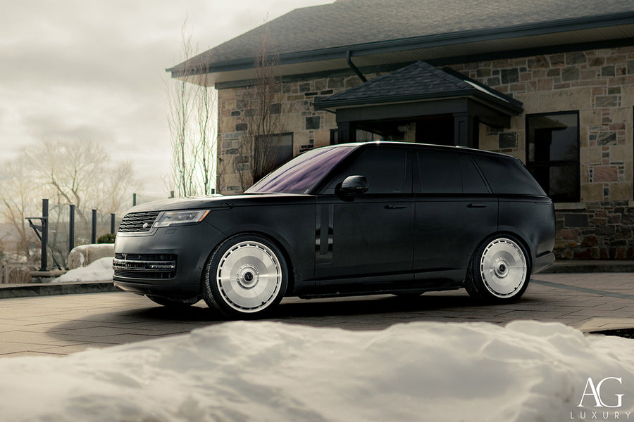 Land Rover Range Rover on AG Luxury AGL78 forged wheels in brushed finish