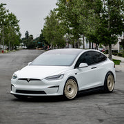 Tesla Model X on AG Luxury AGL78 forged wheels in gold finish