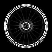 AG Luxury AGL79 matte black chrome 3-piece forged wheel
