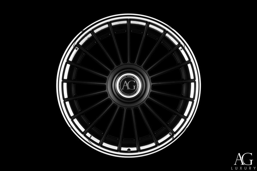 AG Luxury AGL79 matte black chrome 3-piece forged wheel