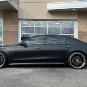 Mercedes-Benz S580 on AG Luxury AGL79 forged wheels in matte black / chrome finish - view 2