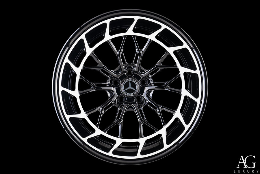 AG Luxury AGL80 gloss black gloss white 3-piece forged wheel