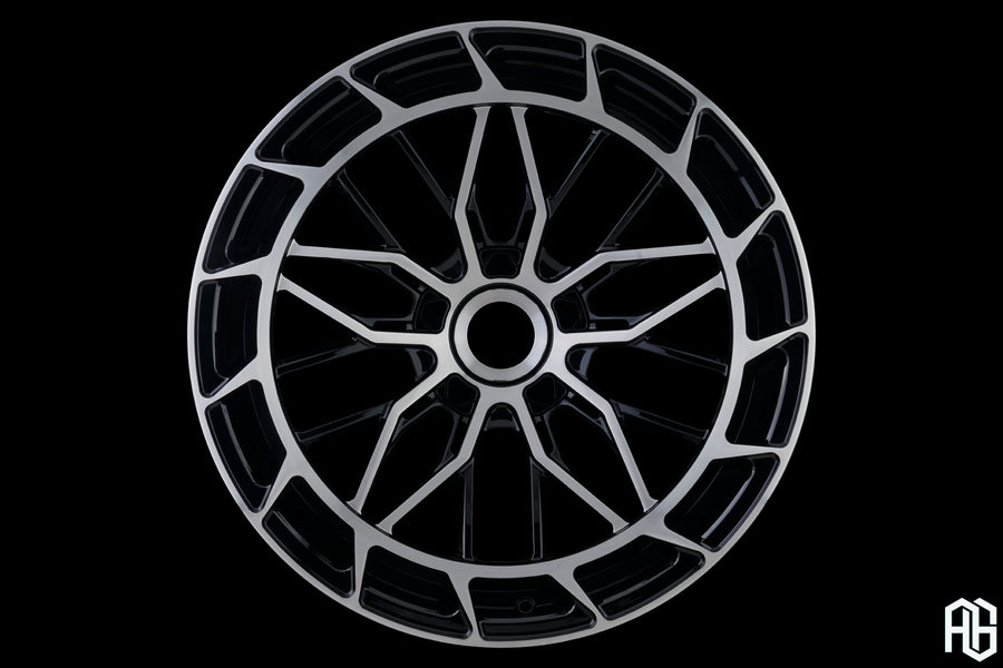 AG Luxury AGL80 brushed gloss black monoblock forged wheel