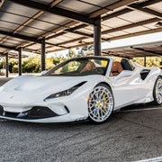 Ferrari F8 Tributo on AG Luxury AGL80 forged wheels in brushed finish