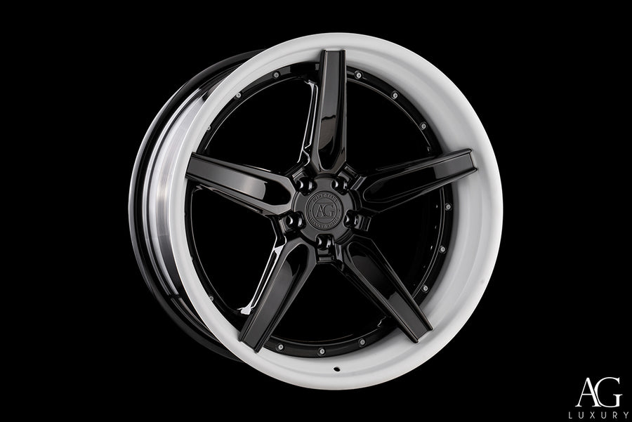 AG Luxury AGL81 gloss black 3-piece forged wheel - view 2