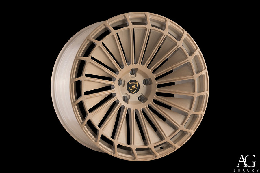 AG Luxury AGL83 brushed champagne monoblock forged wheel - view 2