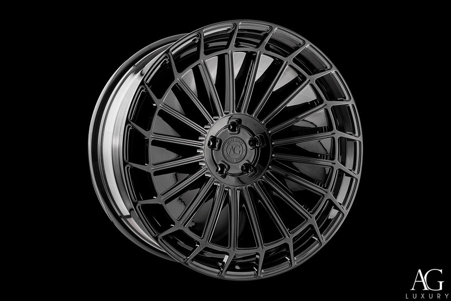 AG Luxury AGL83 gloss black monoblock forged wheel - view 2
