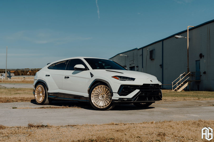 Lamborghini Urus on AG Luxury AGL83 forged wheels in brushed / champagne finish