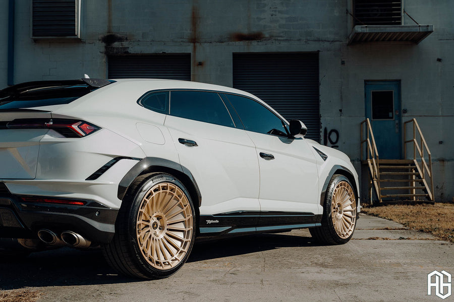 Lamborghini Urus on AG Luxury AGL83 forged wheels in brushed / champagne finish - view 2