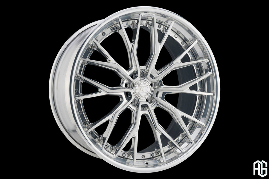 AG Luxury AGL86 brushed polished 3-piece forged wheel - view 2