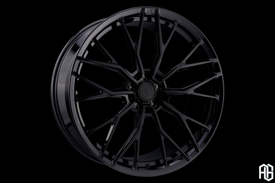 AG Luxury AGL86 gloss black monoblock forged wheel - view 2
