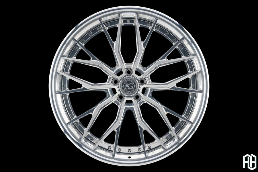AG Luxury AGL86 brushed polished 3-piece forged wheel