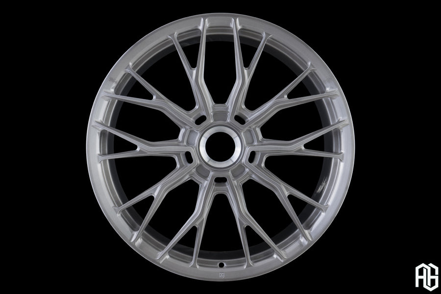 AG Luxury AGL86 brushed double dark tint grigio monoblock forged wheel