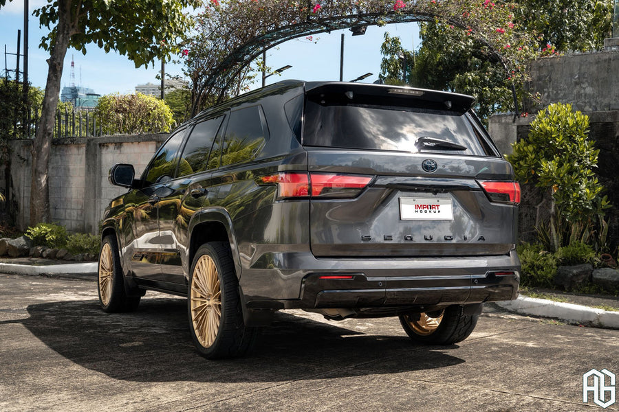 Toyota Sequoia TRD Pro on AG Luxury AGL88 forged wheels in brushed / champagne finish - view 3