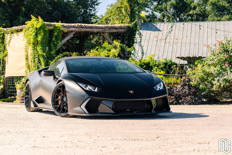 Lamborghini Huracan on AG Luxury AGL90 forged wheels in gloss black finish