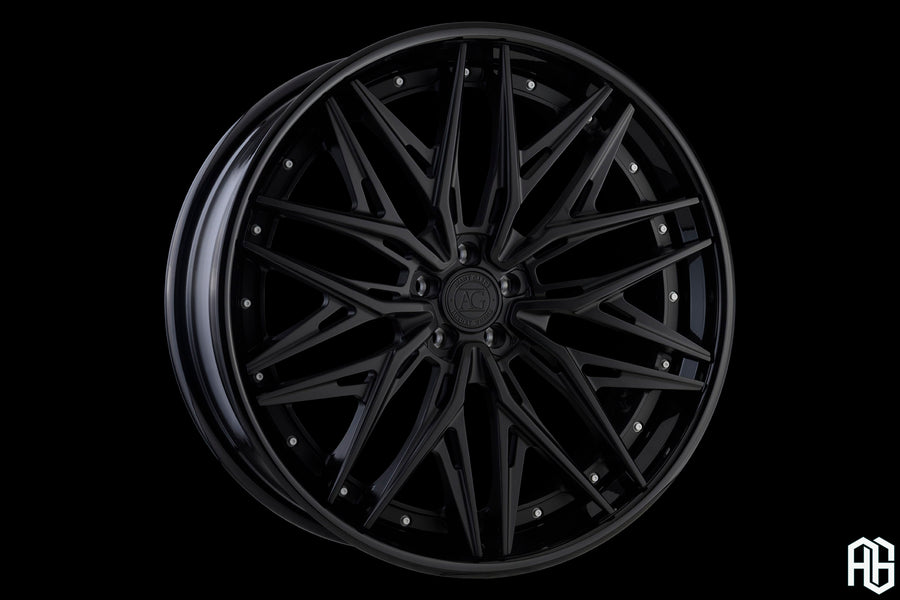 AG Luxury AGL91 matte black 3-piece forged wheel - view 2