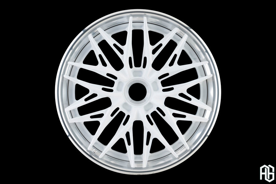 AG Luxury AGL91 polished gloss white forged wheel